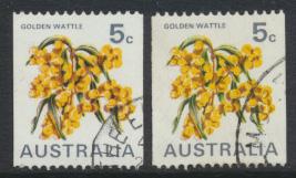 Australia  Sc# 439C Flowers Golden Wattle with paper variety Used see details 