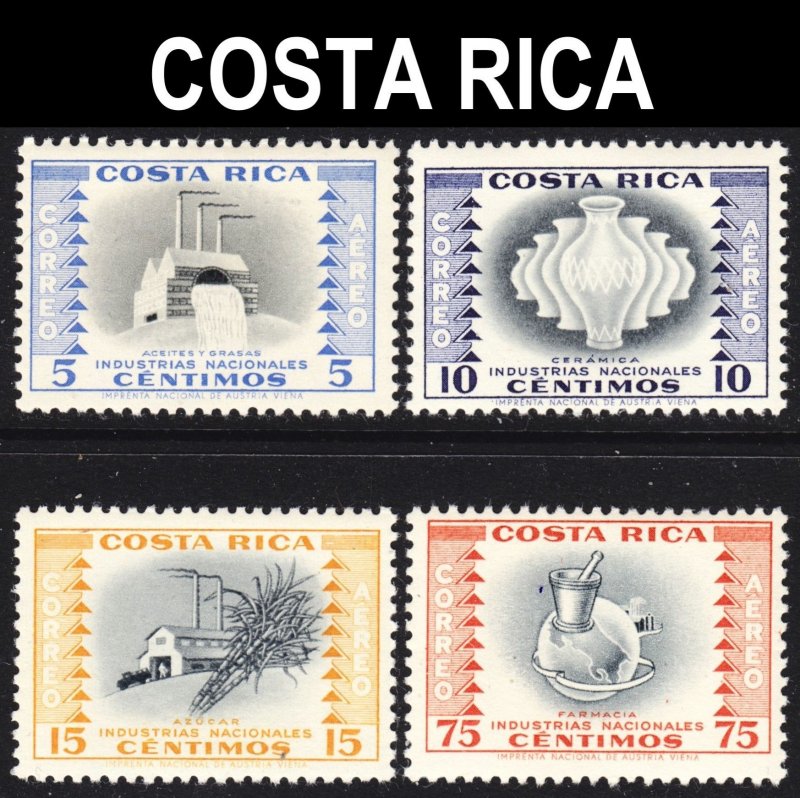 Costa Rica Scott C252-55 complete set VF mint OG H.  FREE...
