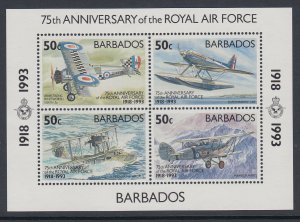 Barbados 846 Airplanes Souvenir Sheet MNH VF