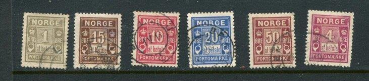 Norway #J1-6 used