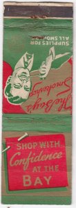 Canada Revenue 1/5¢ Excise Tax Matchbook THE BAY'S SMOKESHOP Vancouver, B.C.