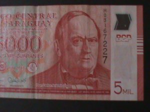 PARAGUAY-2016-CENTRAL BANK-$5000 GUARANIES-CIRULATED POLYMAR NOTE-VERY FINE