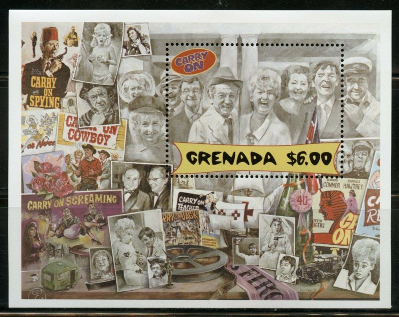 GRENADA CARRY ON LAUGHIN  SOUVENIR SHEET MINT NEVER HINGED 