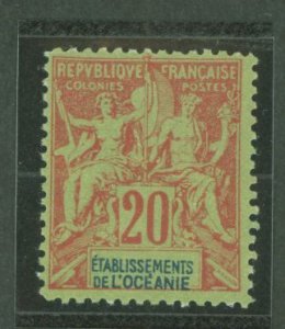 French Polynesia #10 Unused Single