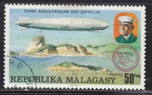 Fr Madagascar 546 Used 1976 Count Zeppelin and LZ-132