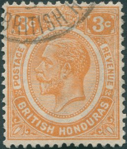 British Honduras 1933 3c orange SG129 used