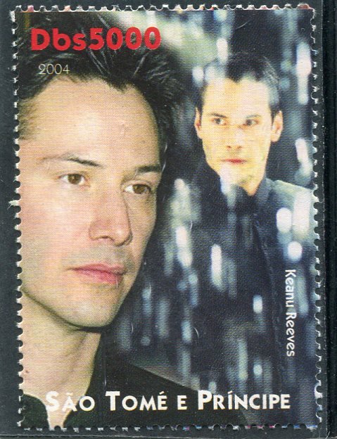 Sao Tome & Principe 2004 KEANU REEVES Canadian Actor 1v Perforated Mint (NH)