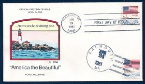 UNITED STATES FDCs (3) Beautiful America 1981 Collins H-P