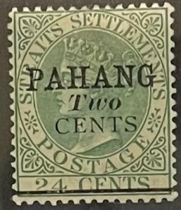 Malaya-Pahang, 1891, SC 9, Hinged