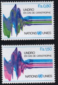 United Nations Geneva  #82-83  MNH  1979   disaster relief