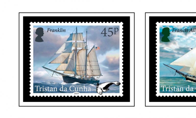 COLOR PRINTED TRISTAN DA CUNHA 2011-2020 STAMP ALBUM PAGES (45 illustr. pages)