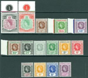 EDW1949SELL : LEEWARD ISLANDS 1954 Scott #133-47 VF MNH Beautiful set Cat $68.00