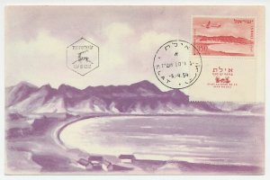 Maximum card Israel 1954 Red Sea - Eilat