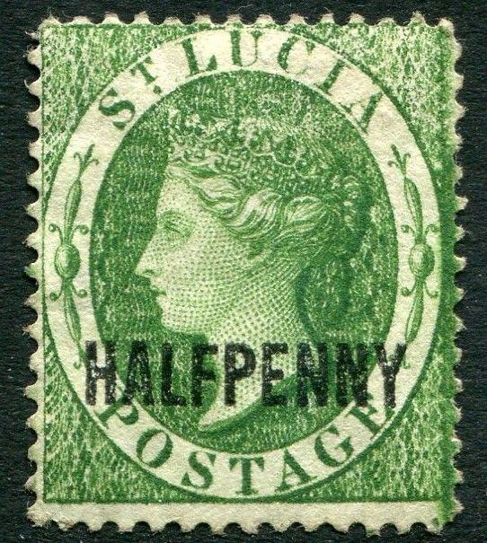 ST LUCIA-1882  ½d Green  Sg 25 LIGHTLY MOUNTED MINT V22016