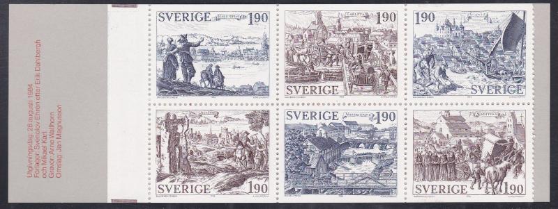 Sweden # 1513, Engravings by M. Karl, Complete Booklet, NH, 1/2 Cat