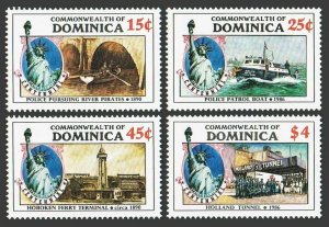 Dominica 940-943,944,MNH.Michel 954-957,Bl.107. Statue of Liberty-100,1985.