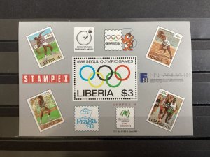 Liberia - Postfris/MNH - Sheet Olympic Games 1988