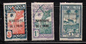 ININI Scott # 1, 5, J1 MH - With Overprints