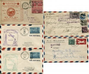 5 USA Airmail  Registered Postage Stamps Special Delivery Cover Collection