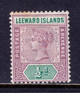 Leeward Islands - Scott #1 - MH - Toning UL, pencil/rev. - SCV $3.75