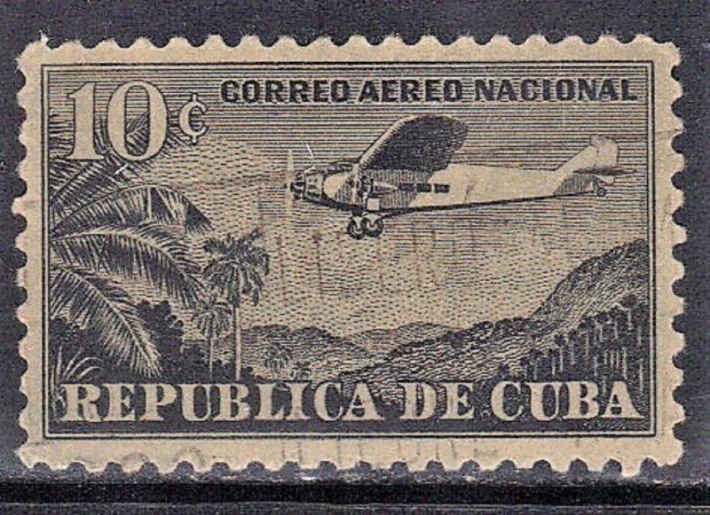 CUBA SC# C13  **USED** 1933-46  10c   AIRMAIL  SEE SCAN