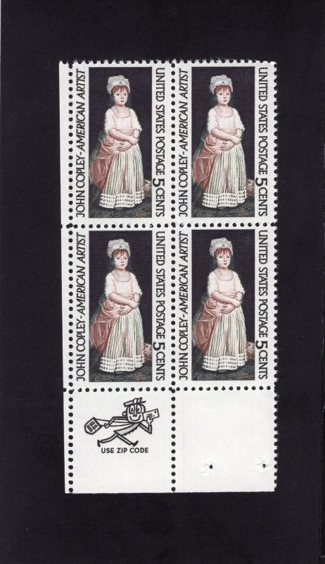 1273 John Copley, MNH LL-ZIP blk/4