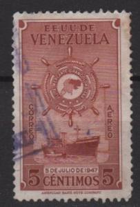 Venezuela 1948 Scott C256 used - 5c, M.S. Republica, Ship