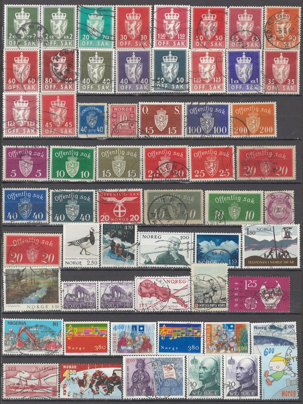 COLLECTION LOT OF #1136  NORWAY 59 STAMPS 1889+ CLEARANCE