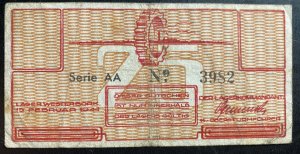 25 Cent Netherlands Westerbork Concentration Camp Currency Bill Note kz 1