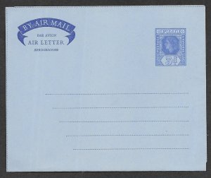 Fiji  Aerogramme  QEII   3d Air Letter form  (1) Unused