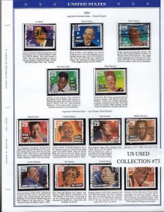 US Used Commemorative and definitives, all different read text Collection #073
