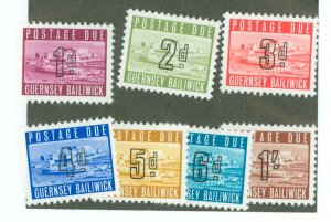 Guernsey #J1-7 Unused Single (Complete Set)