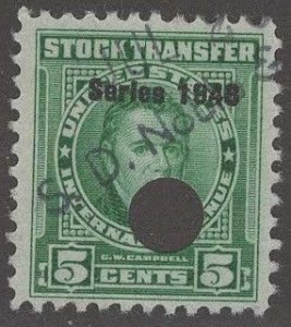 US RD264, used. Cut cancel.
