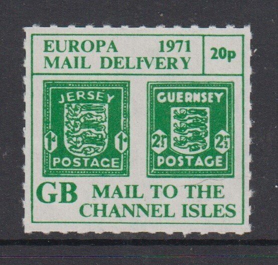 Jersey & Guernsey 20p (Channel Islands) Strike Mail 1971 NHM