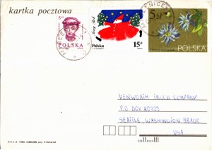 Poland, Flowers, Worldwide Government Postal Card