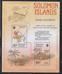 Solomon Islands Sc 557 1986 Electrification stamp sheet mint NH