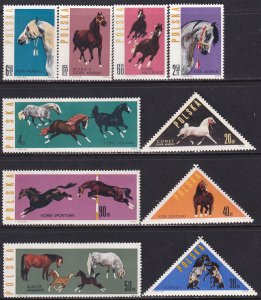 Poland 1963 Sc 1188-97 Arabian Stallion Mares Tarpans Foals Horses Stamp MNH