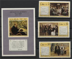 CUBA, LENIN SET + SOUVENIR SHEET	