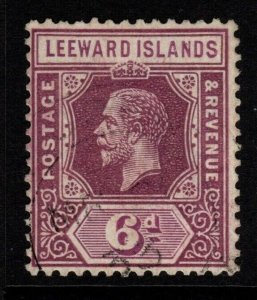 LEEWARD ISLANDS SG86 1931 6d DULL & BRIGHT PURPLE DIE I FINE USED