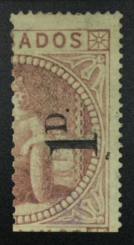 MOMEN: BARBADOS SG #86 1878 UNUSED £5,000 LOT #62032