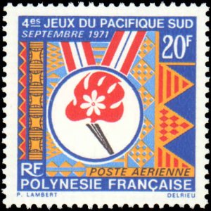 French Polynesia #C68, Complete Set, 1971, Sports, Never Hinged