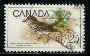 498 Canada 25c Hermit Thrush, used