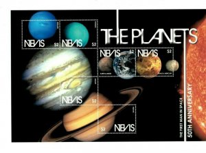 Nevis - 2011 - First Man in Space 50th Anniversary - Sheet of Six  - MNH
