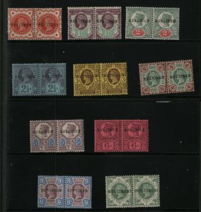 Great Britain #111s #112s #113s #114s #115s #116s #118s #119s #120s #122s Mint