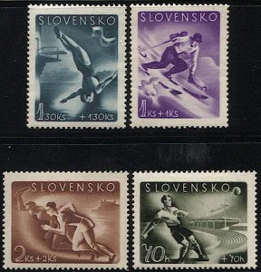 SLOVAKIA 1944  Sc B21-24, Mint MNH VF  - Sports