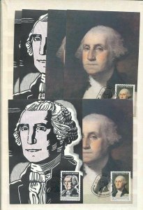 St Thomas Tome+Prince Island 1982 George Washington x6 FDC Used Maxi Cards [D443