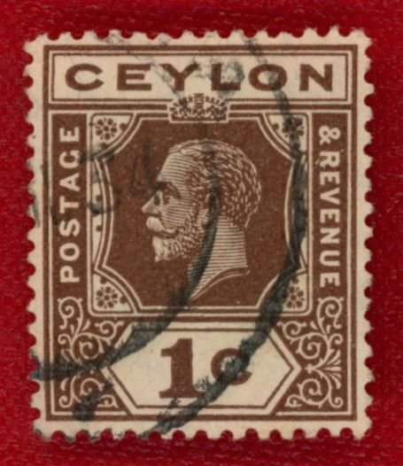 CEYLON Sc 225 VF/USED - 1927 1c King George V - Nicely Centered