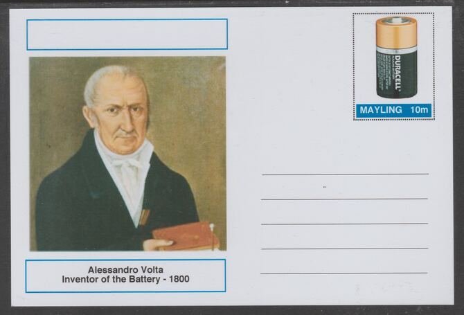 MAYLING, Fantasy - Alessandro Volta - Postal Stationery Card...