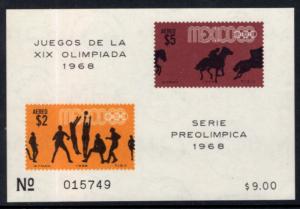 Mexico C338a Olympics Souvenir Sheet MNH VF