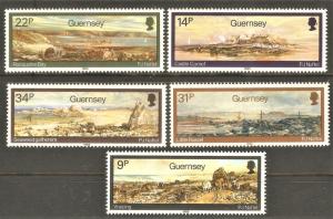 GUERNSEY GB Sc# 320 - 324 MNH FVF Set of 5 Landscapes Art